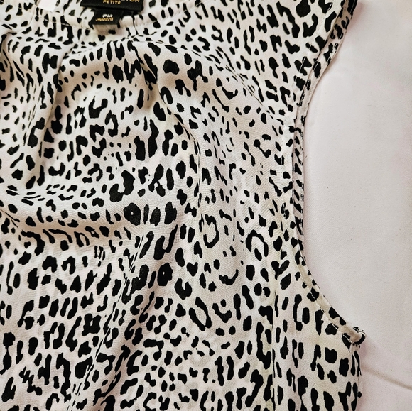 Worthington Petites Womens Animal Print Sleeveless Blouse Size Petite Medium - Picture 5 of 9
